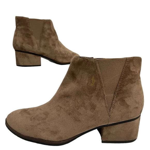 Dr. Scholl's Ankle Bootie Size 10M Women's Suede Tan/Brown - Picture 1 of 9